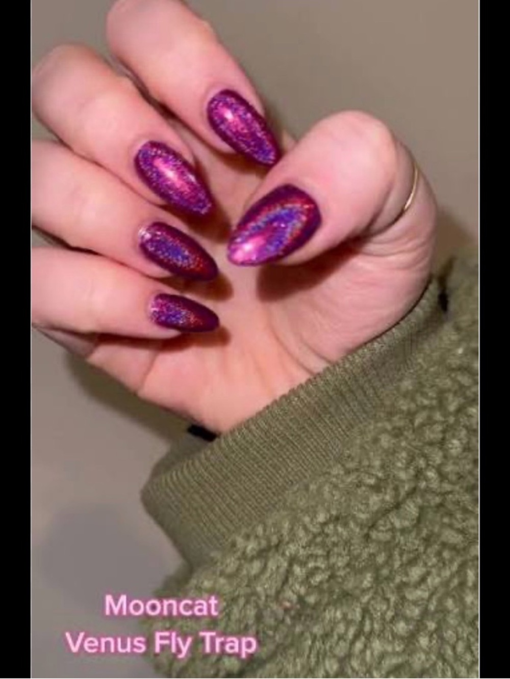 Mooncat Venus Flytrap Holographic Nail Art Dearly Departed